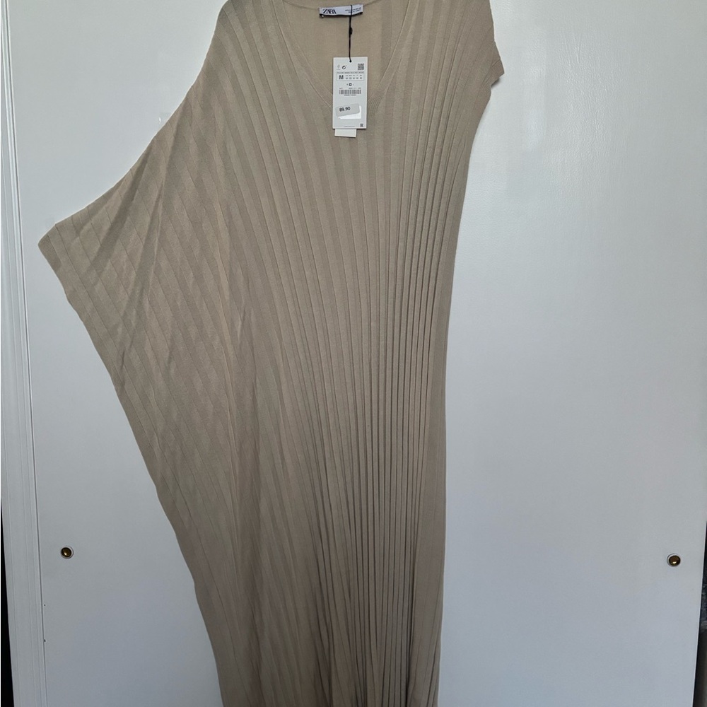 Zara Asymmetrical Beige Dress